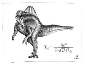 Spinosaurus aegyptiacus pencil sketch: artist Stephen Llewelyn