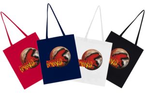 Stephen Llewelyn's New World Series DINOSAURS tote bags.